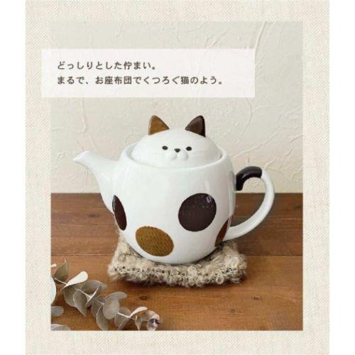 急須 kannya カンニャティーポット ミケ ねこ デコレ : おもしろ