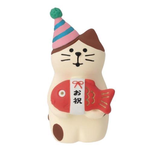 マスコット コンコンブル おめでとう祝鯛猫 concombre デコレ