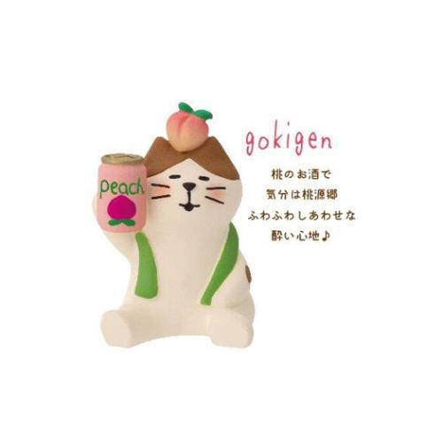 マスコット ｃｏｎｃｏｍｂｒｅ 乾杯桃サワー猫 デコレ インテリア｜cinemacollection-yj｜02