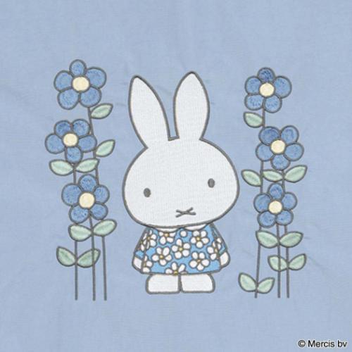 ミッフィー エコバッグ ショッピングバッグ MIFFY EMBROIDERY ブルー