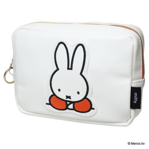 ミッフィー コスメポーチ MIFFY PATCH スクエアポーチ ブルーナレッド ディックブルーナ エフエービージャパン 小物入れ メイクポーチ