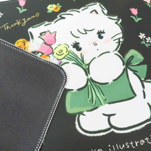 机マット mikko illustrations デスクマット ブラック 光学式マウス