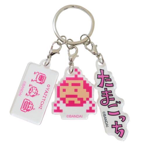 キーリング たまごっち 3連アクリルキーホルダー おやじっち ドット