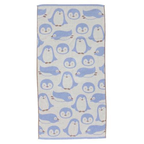 バスタオル アニマルフェイス ジャガードビッグタオル ペンギン お風呂