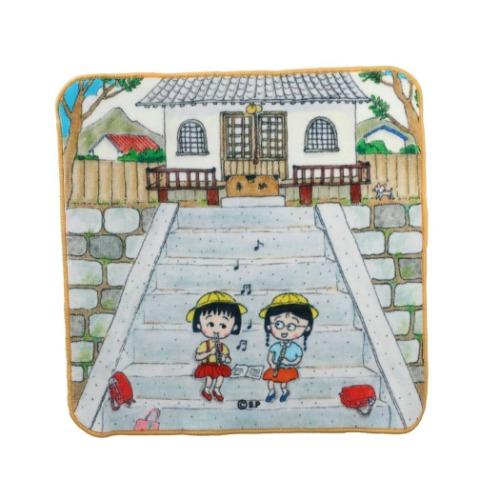 ちびまる子ちゃん ミニタオル インクジェットプリント ハンカチタオル 笛の練習 林タオル プレゼント 新着