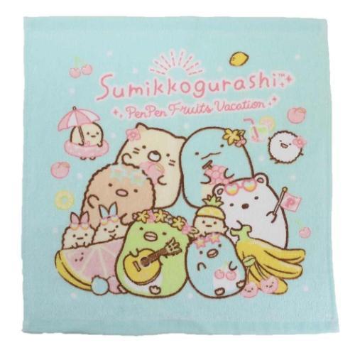すみっコぐらし ハンドタオル ウォッシュタオル ぺんぺんフルーツ サンエックス 犬飼タオル