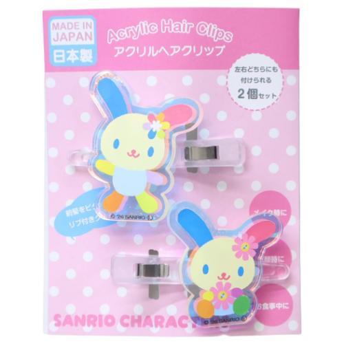 ヘアアクセ ウサハナ オーロラアクリルヘアクリップ サンリオ JUNKADO