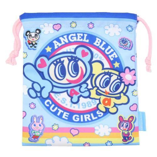 エンジェルブルー グッズ 巾着袋 キャラクター きんちゃくポーチ