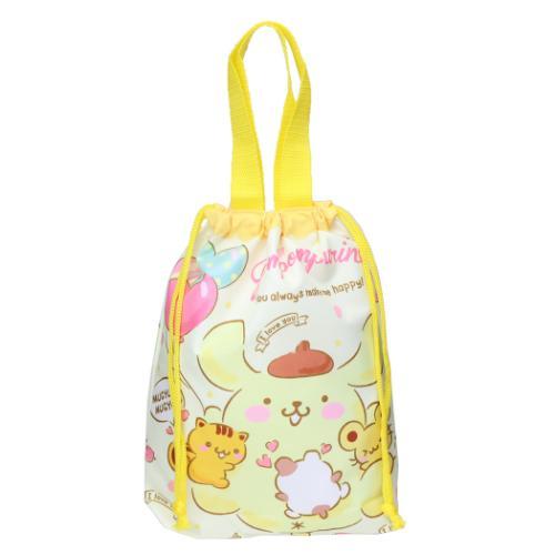 ポムポムプリン 巾着シューズバッグ サンリオ 運動靴かばん