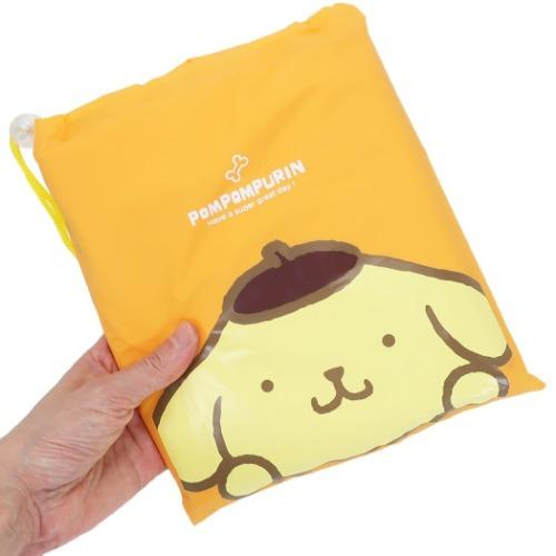 ポムポムプリン 大人用 耳付き レインポンチョ レインウェア サンリオ
