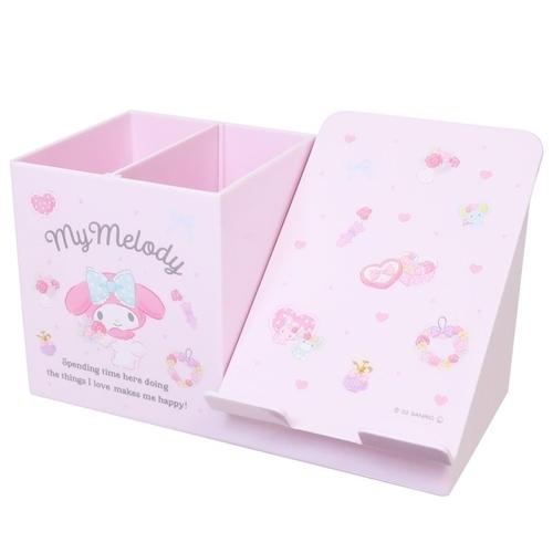 マイメロディ グッズ 小物入れ付き ペンスタンド ＆ スマホスタンド