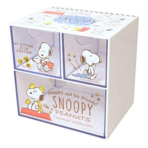 PEANUTS スヌーピー 卓上収納 キャラチェスト ホワイト ピーナッツ