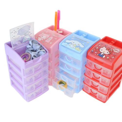 ハローキティ 4段チェスト サンリオキャラクターズ 卓上収納