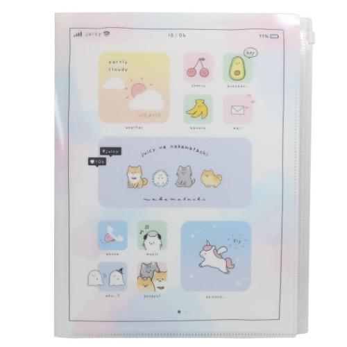 ジップファスナー付 6ポケット クリアファイル ポケット ファイル ジューシーななかまたち ホーム画面 新学期準備文具 Kmo 0405 シネマコレクション ヤフー店 通販 Yahoo ショッピング