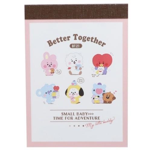 Bt21 商品 メモ帳 キャラクター ミニ ミニメモ ちびぬい 整列 Line Friends Kmo 3718 シネマコレクション ヤフー店 通販 Yahoo ショッピング