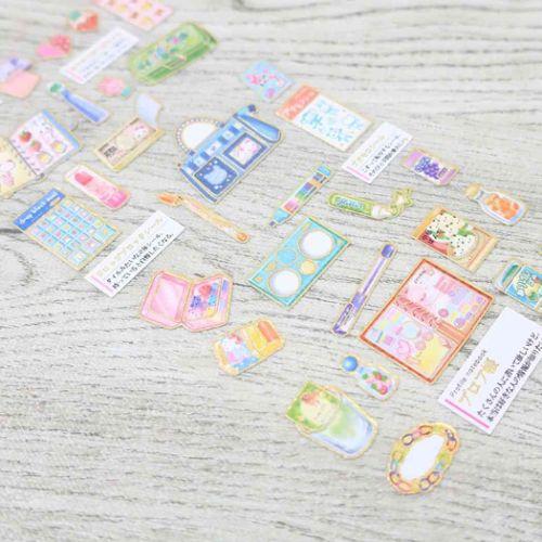 シール 大人の図鑑シール 懐かしい文房具 カミオジャパン 手帳用シール