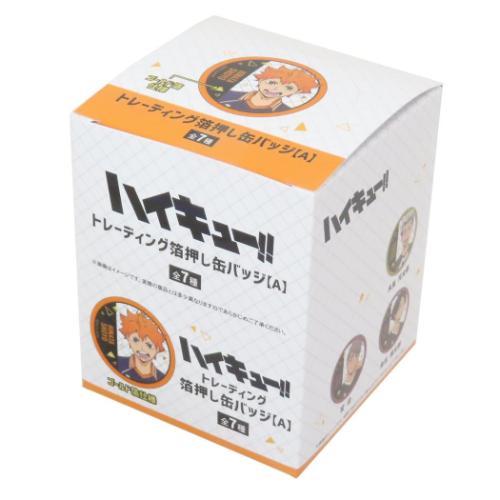 ハイキュー アニメキャラクター 缶バッジ トレーディング箔押し缶