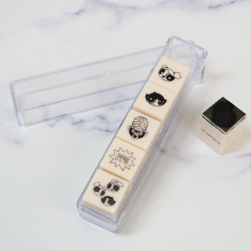 篆刻、遊印、落款印(パワーパフガールズ) パワーパフガールズ キャラクター はんこ 6連スタンプ グッズ