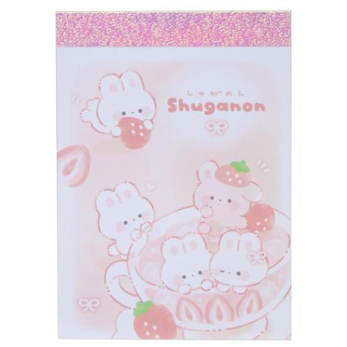 ミニ ミニメモ しゅがのん メモ帳 カミオジャパン いちごティー グッズ