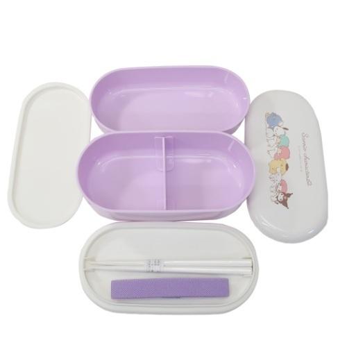 sanrio（サンリオ） 2段 ランチボックス はし付き 細長レンジ サンリオ