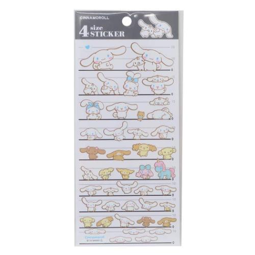 シナモロール キャラクターシール 4枚セット シナモロール シールシート 4サイズステッカー 4SIZE STICKER サンリオ