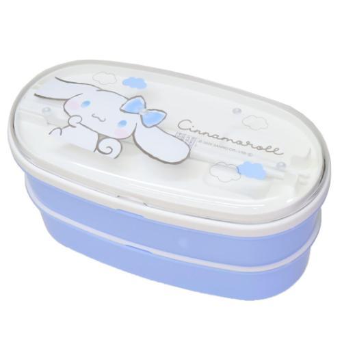 シナモロール グッズ お弁当箱 キャラクター 抗菌 楕円レンジ2段ランチ