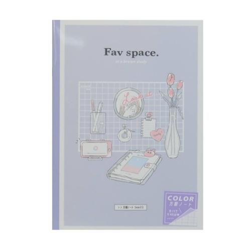 方眼ノート 女子向け カラー B5 方眼ノート Fav Space ブルー罫線 Kmo シネマコレクション ヤフー店 通販 Yahoo ショッピング