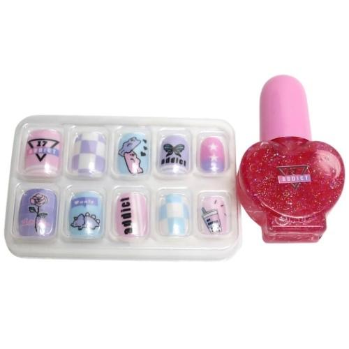 キッズコスメ グッズ マニキュア ネイルチップ セット プレゼント Likeオルチャン ラメ入りピンクレッド Kmo シネマコレクション ヤフー店 通販 Yahoo ショッピング