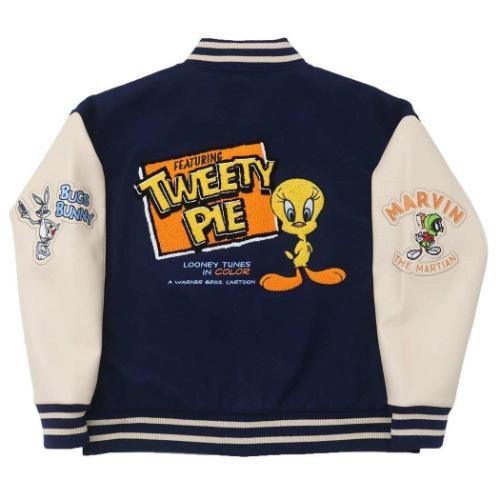 ルーニーテューンズ アウター レディース スタジャン フィーチャリングトゥイーティーパイ L LOONEY TUNES キャラクター グッズ ルーニーテューンズ LOONEY TUNES キャラクター アウター レディース