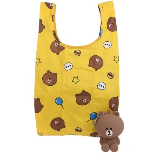 LINE FRIENDS グッズ エコバッグ LINEスタンプ キャラクター ラバー