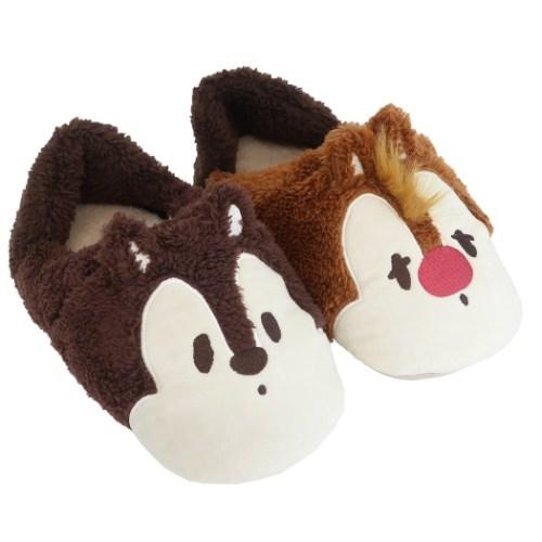 ミッキー＆フレンズ チップ＆デール ぬいぐるみスリッパ カイロ 