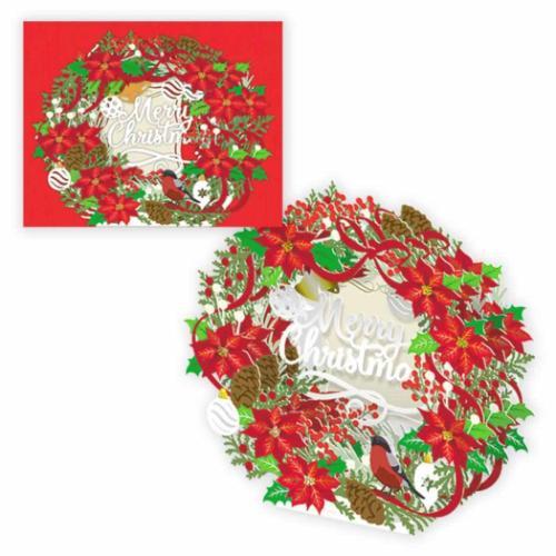 クリスマスカード レーザーカットカード 立体カード LGクリスマス