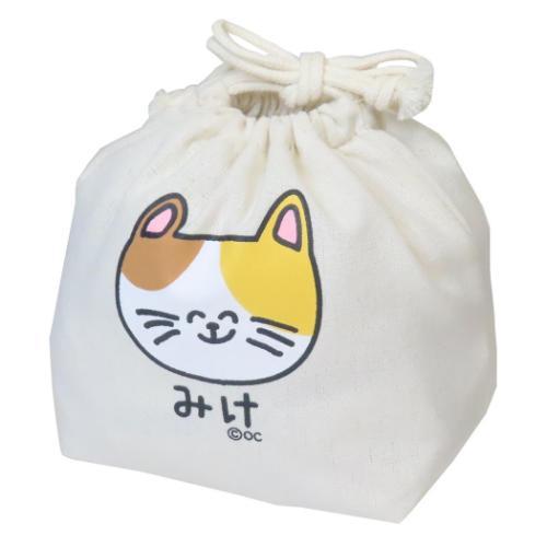 おえかきさん 巾着袋 キンチャク みけねこさん オクタニ 小物入れ