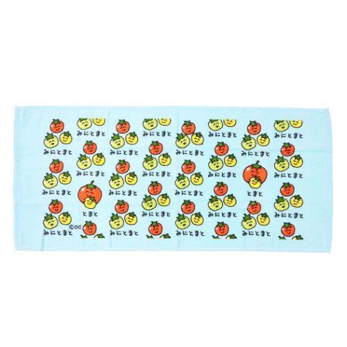 おえかきさん プリントロングタオル フェイスタオル みにとまとさん