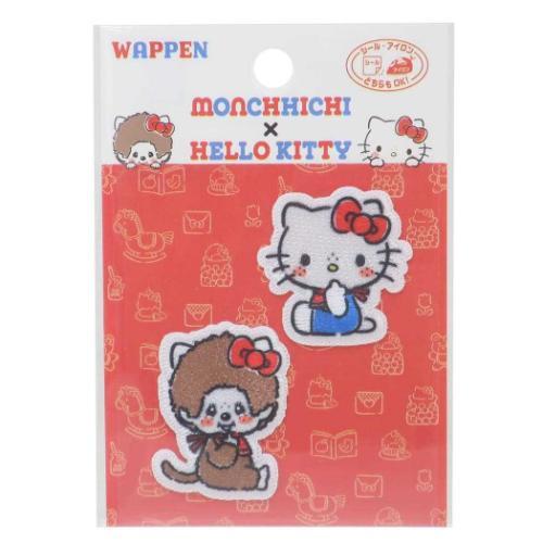 ハローキティ モンチッチ×ハローキティ グッズ ワッペン キャラクター