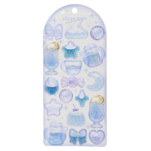 シールシート クリアジェムステッカー ネイビー クーリア デコシール