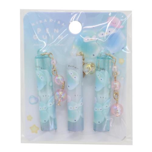 鉛筆キャップ キラキラぷにちゃんず チャーム付き鉛筆キャップ 3本