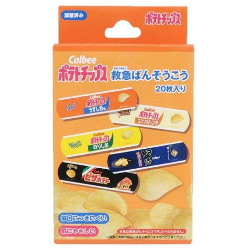 僕のコレクション　(ばんそうこう)(絆創膏) ケース付きシール付き エスケイジャパン 絆創膏 ポテトチップス 救急ばんそうこう お菓子