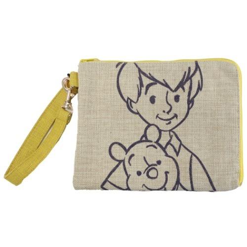 かわいい新作 くまのプーさん ディズニー キャラクター クラッチバッグ 麻風ポーチ Rendez Vous ランデヴー ふたり