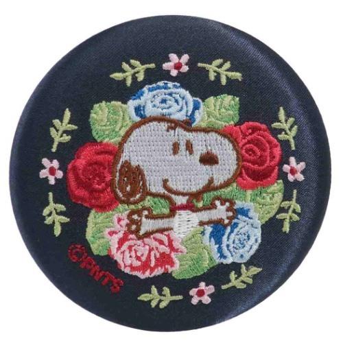 スヌーピー ピーナッツ キャラクター 手鏡 刺繍 ラウンドミラー フラワーシリーズ ブラック Sm Snap3421 シネマコレクション ヤフー店 通販 Yahoo ショッピング