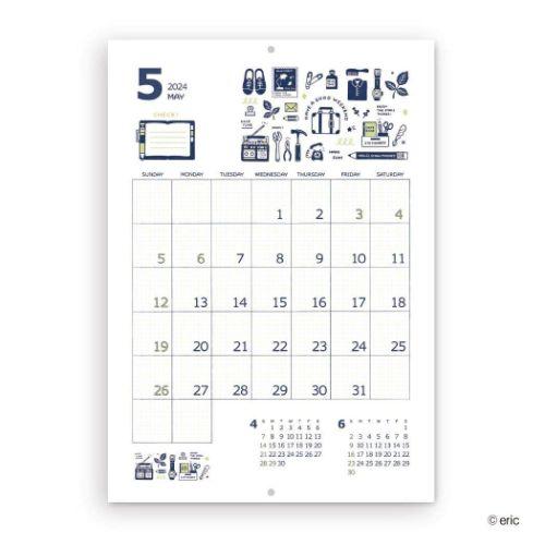 2024Calendar eric 壁掛け 壁掛けカレンダー2024年 スケジュール 書き込み インテリア｜cinemacollection-yj｜04