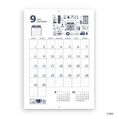 2024Calendar eric 壁掛け 壁掛けカレンダー2024年 スケジュール 書き込み インテリア｜cinemacollection-yj｜05