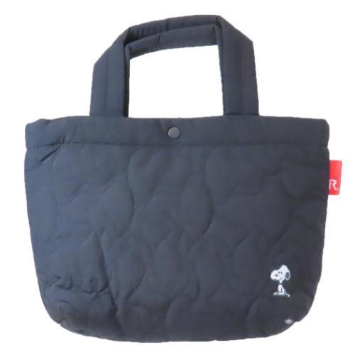 スヌーピー ハンドバッグ IP Deli キルト Peanuts9X ミニバッグ BLACK ピーナッツ ルートート