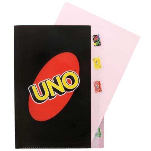 UNO ウノ 面白文具 A4 クリアファイル 5ポケット ダイカット ポケットファイル ロゴ グッズクリスマス プレゼント 福袋 男の子 女の子 ギフ｜cinemacollection-yj｜02