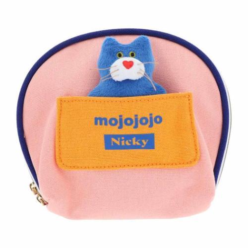サンスター文具 ミニポーチ mojojojo ぬいぐるみバッジ付きポーチ