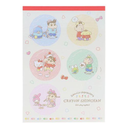 クレヨンしんちゃんxサンリオキャラクターズ キャラクター メモ帳 メモ