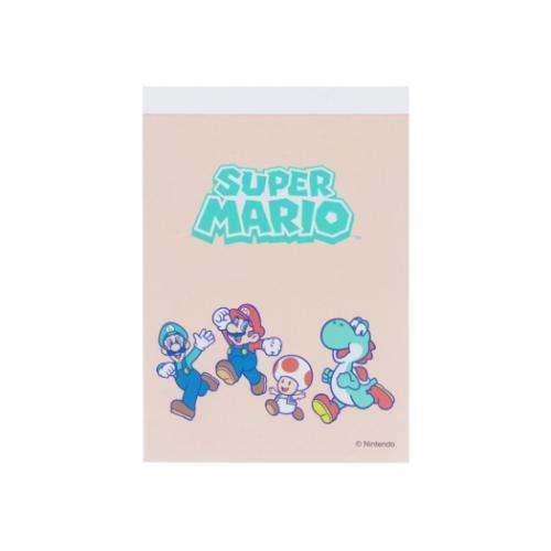 スーパーマリオブラザーズ メモミニ メモ帳 キャラクター 味方 新入学