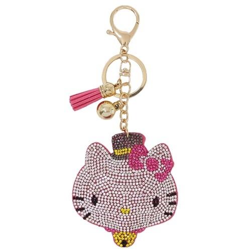 ハローキティ ドラえもん キーリング キラキラレザーキ