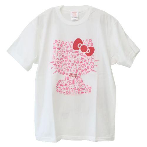 ハローキティ グッズ Tシャツ サンリオ キャラクター ラメプリント TSHIRTS ホワイト Sサイズ Mサイズ Lサイズ XLサイズ