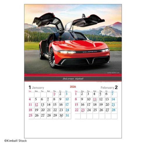壁掛けカレンダー2026年 スーパー スポーツカー 2026 Calendar